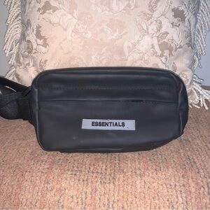 Fear Of God Essentials Sleek Black Belt Bag
